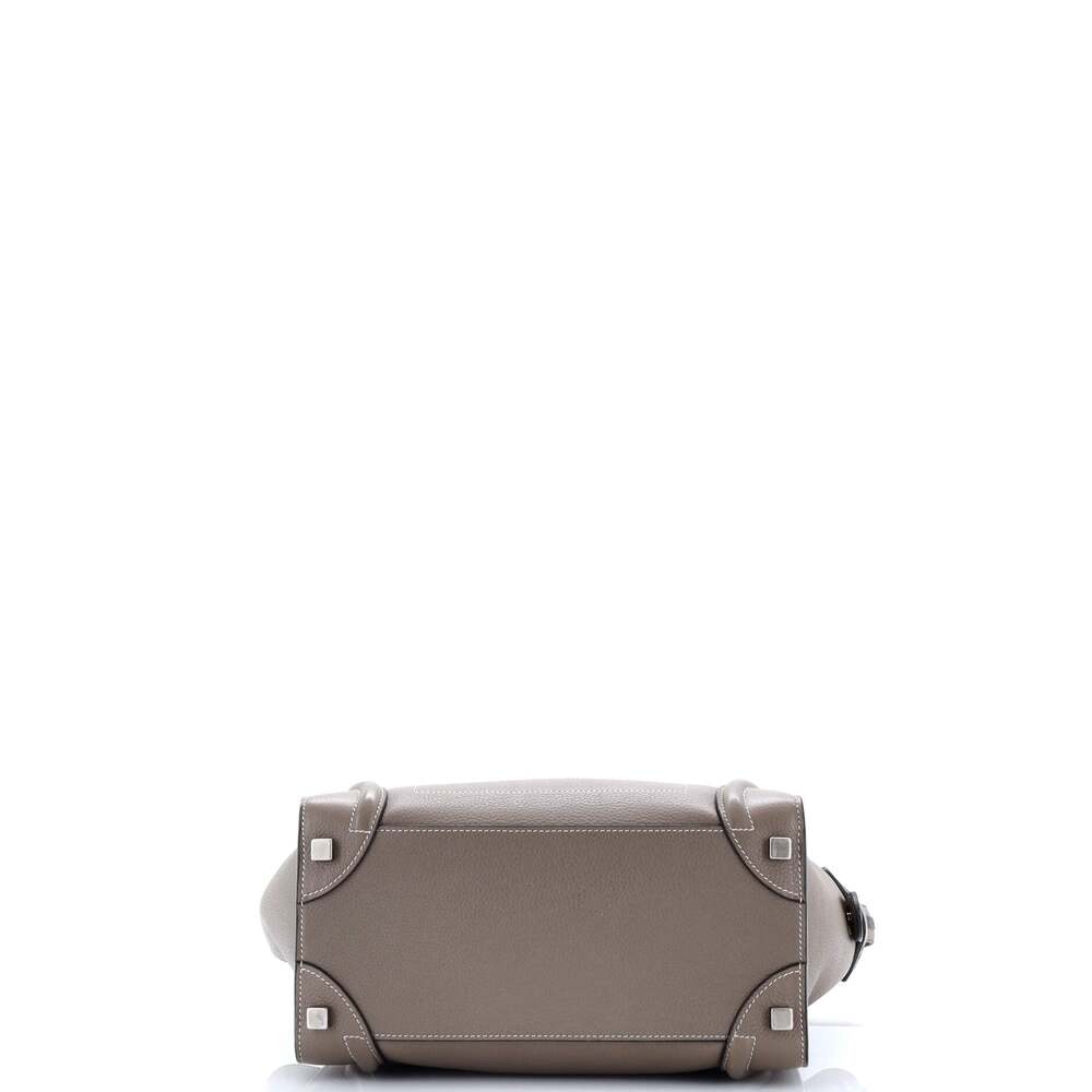 Celine Luggage Bag Grainy Leather Micro #242674C16B - Picture 4 of 7